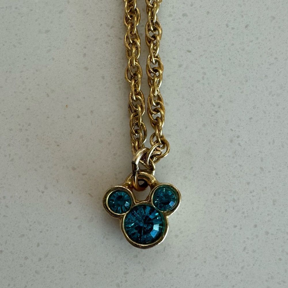 Mickey Mouse Disney necklace blue crystal